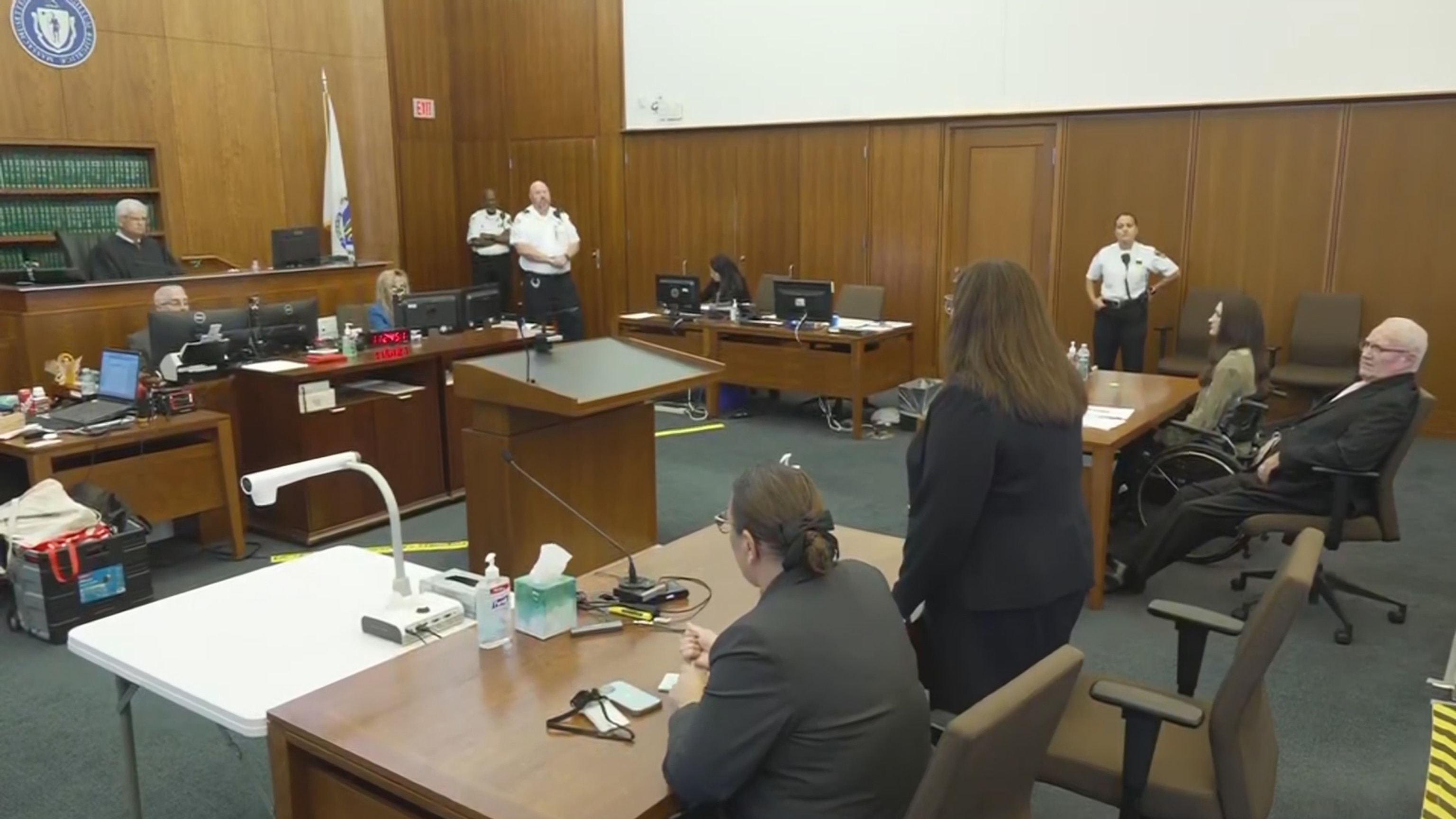 Prosecutor Jennifer Sprague addresses the court as discussions take place to potentially declare a mistrial in the triple murder trial of Lindsay Clancy in Plymouth Superior Court, in Plymouth, Massachusetts, September 4, 2026.Court Pool Feed