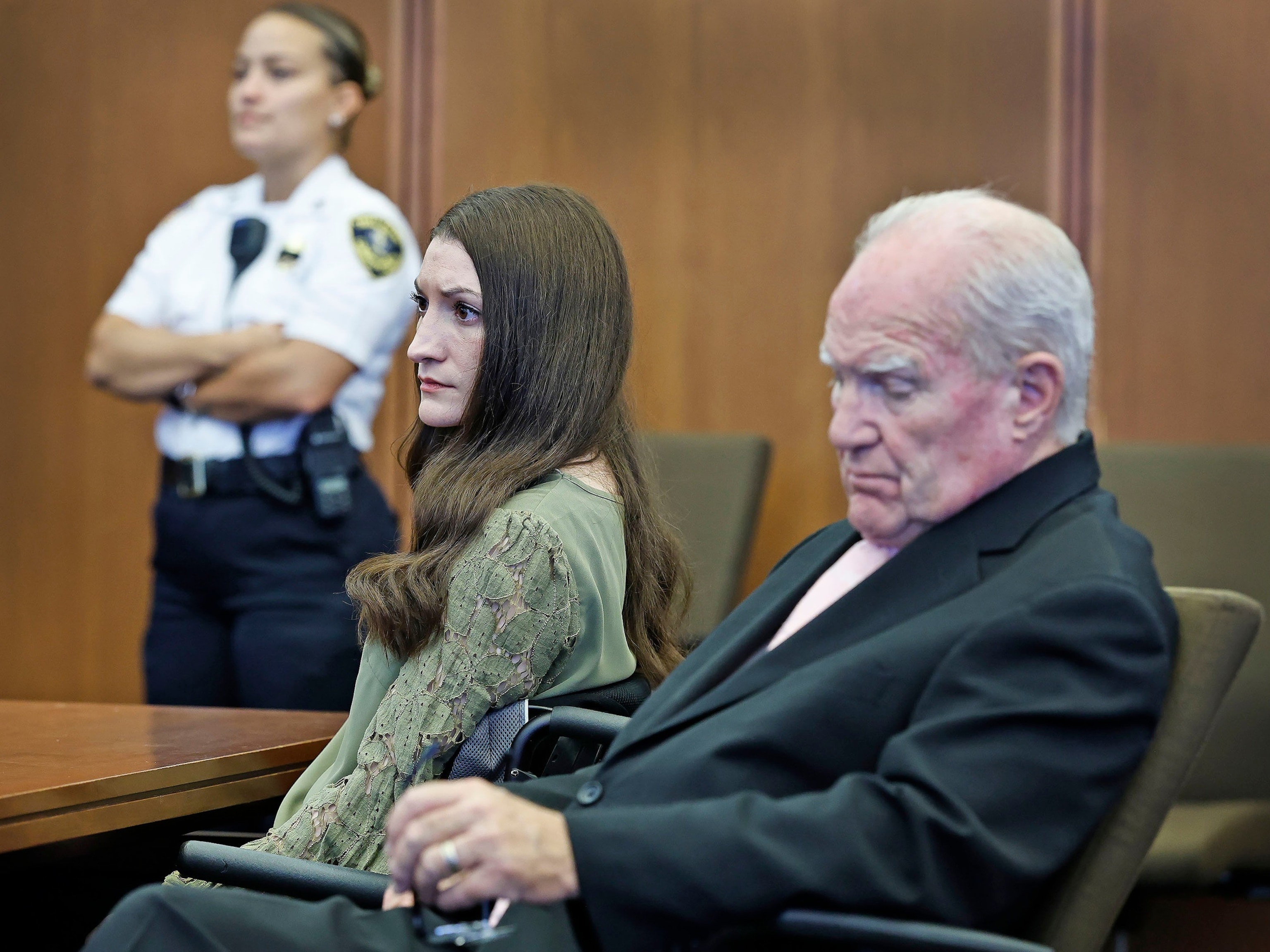 Defendant Lindsay Clancy and attorney Kevin Reddington listen to Judge William Sullivan declare a mistrial in Clancy's murder trial, Sept. 4, 2026, in Plymouth, Mass.Greg Derr/Pool via AP