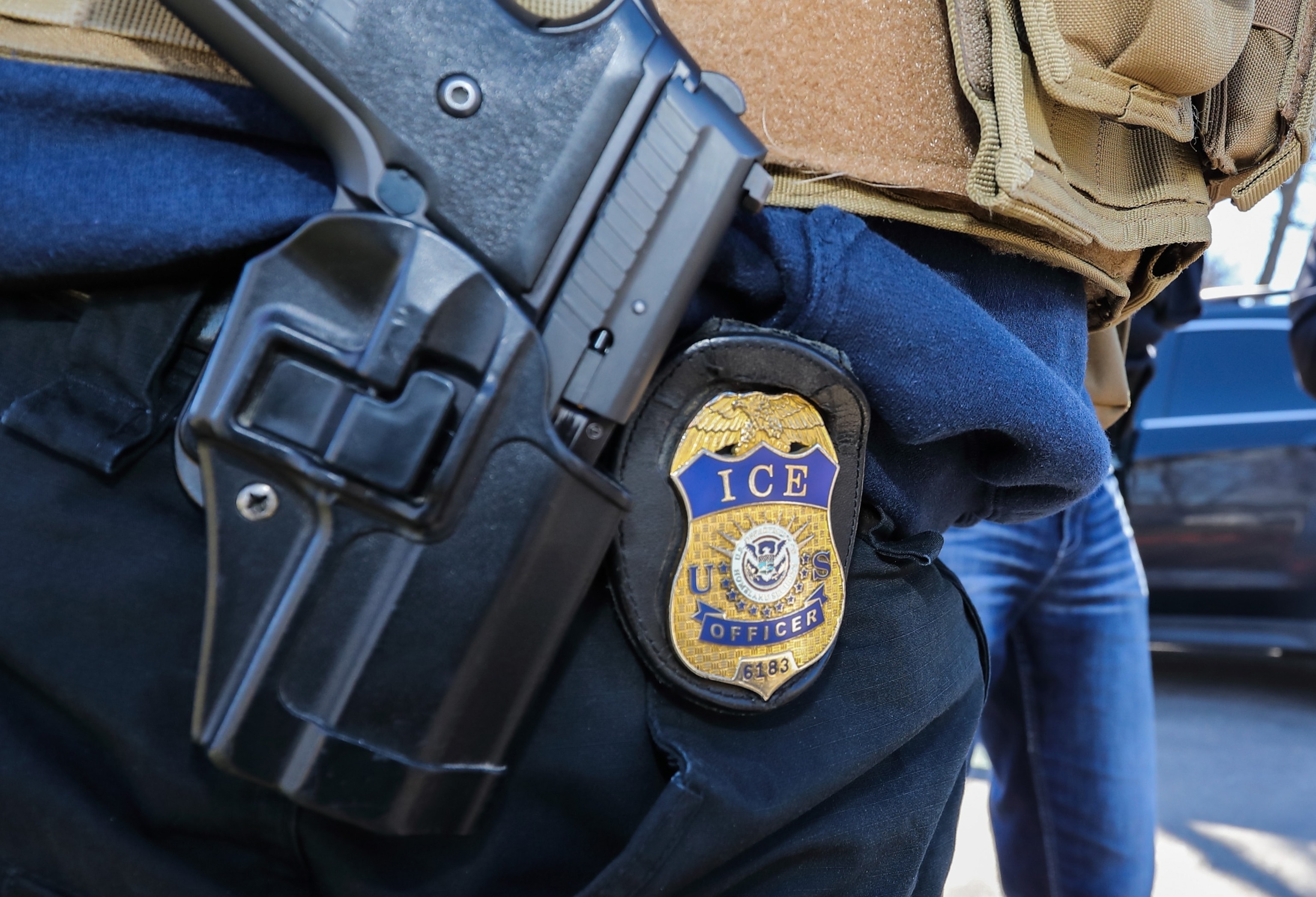 An officer with U.S. Immigration and Customs Enforcement in Dallas, Texas.Charles Reed/ICE