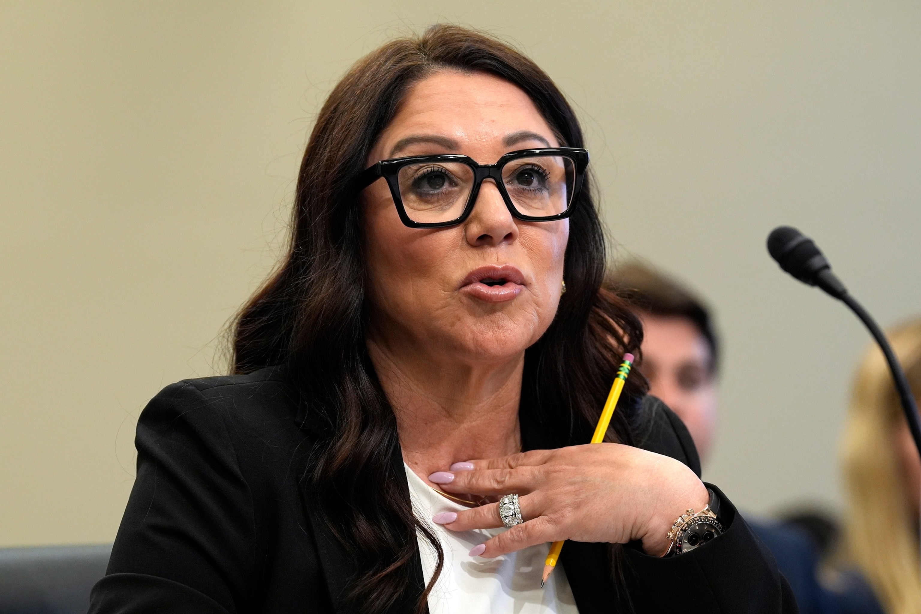 Secretary of Labor Lori Chavez-DeRemer testifies before the House Committee on Appropriations subcommittee budget hearing on Capitol Hill, May 15, 2025, in Washington.Yuri Gripas/AP