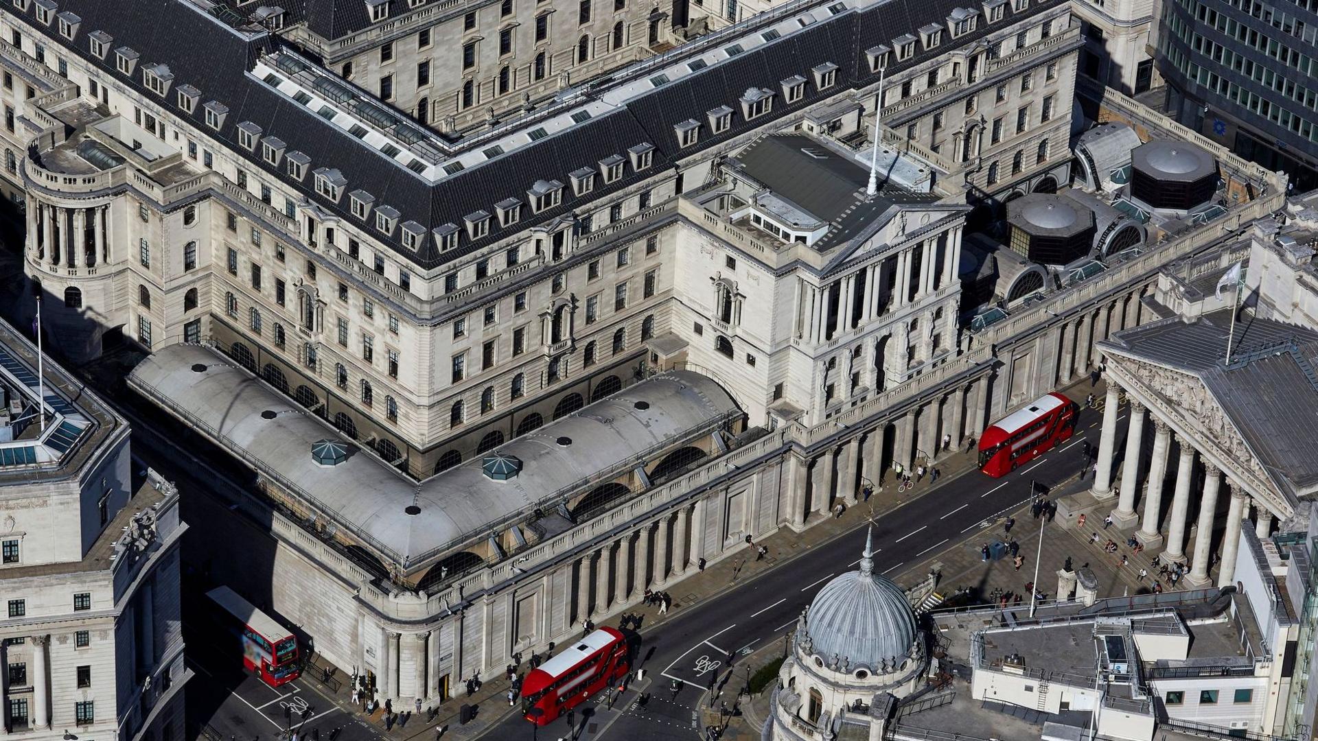 Image caption,The Bank of England in London holds a lot of gold bars in its vaults