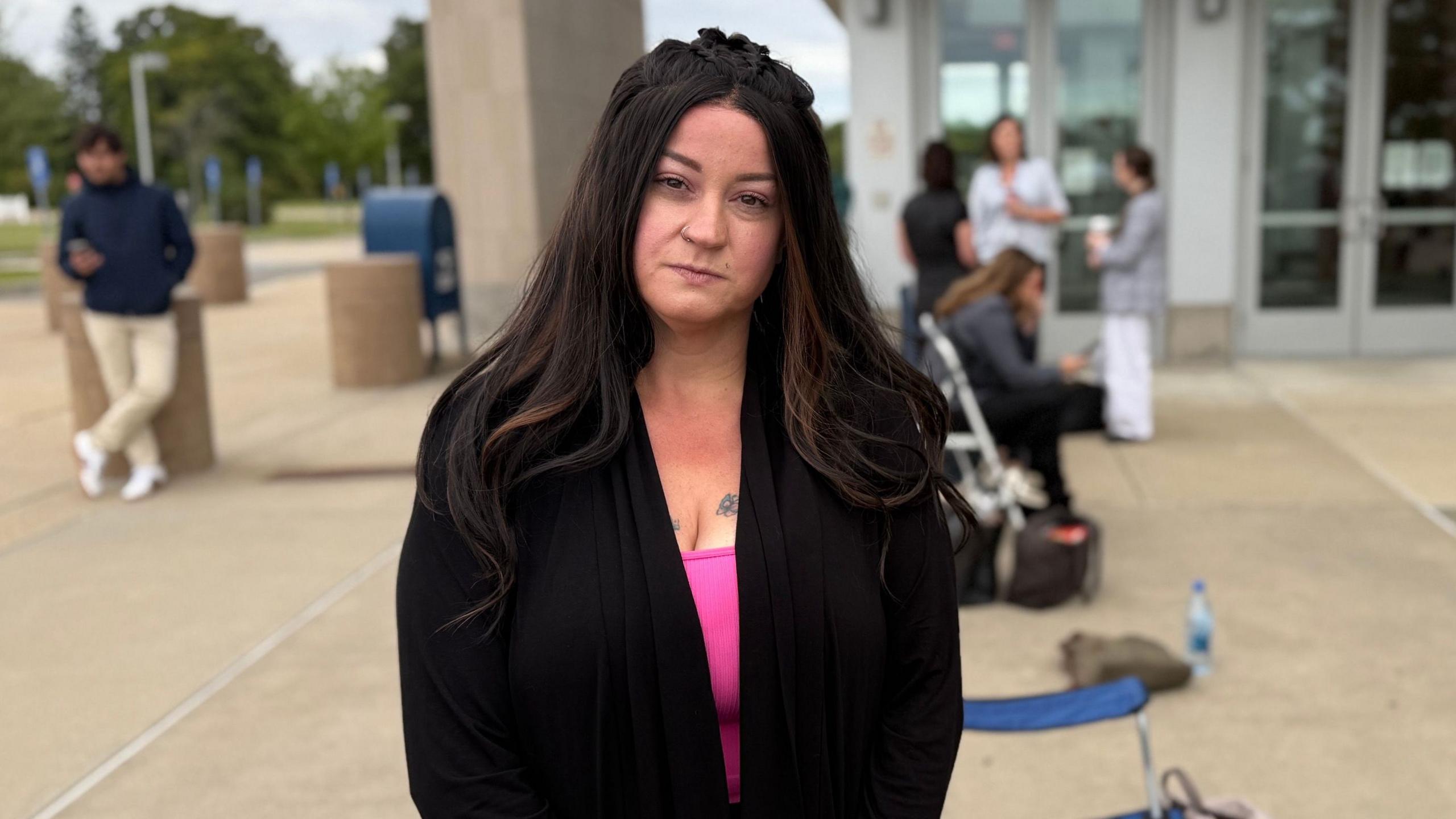Image caption,Melissa Merrill says she, like Clancy, suffered suicidal ideation after giving birth