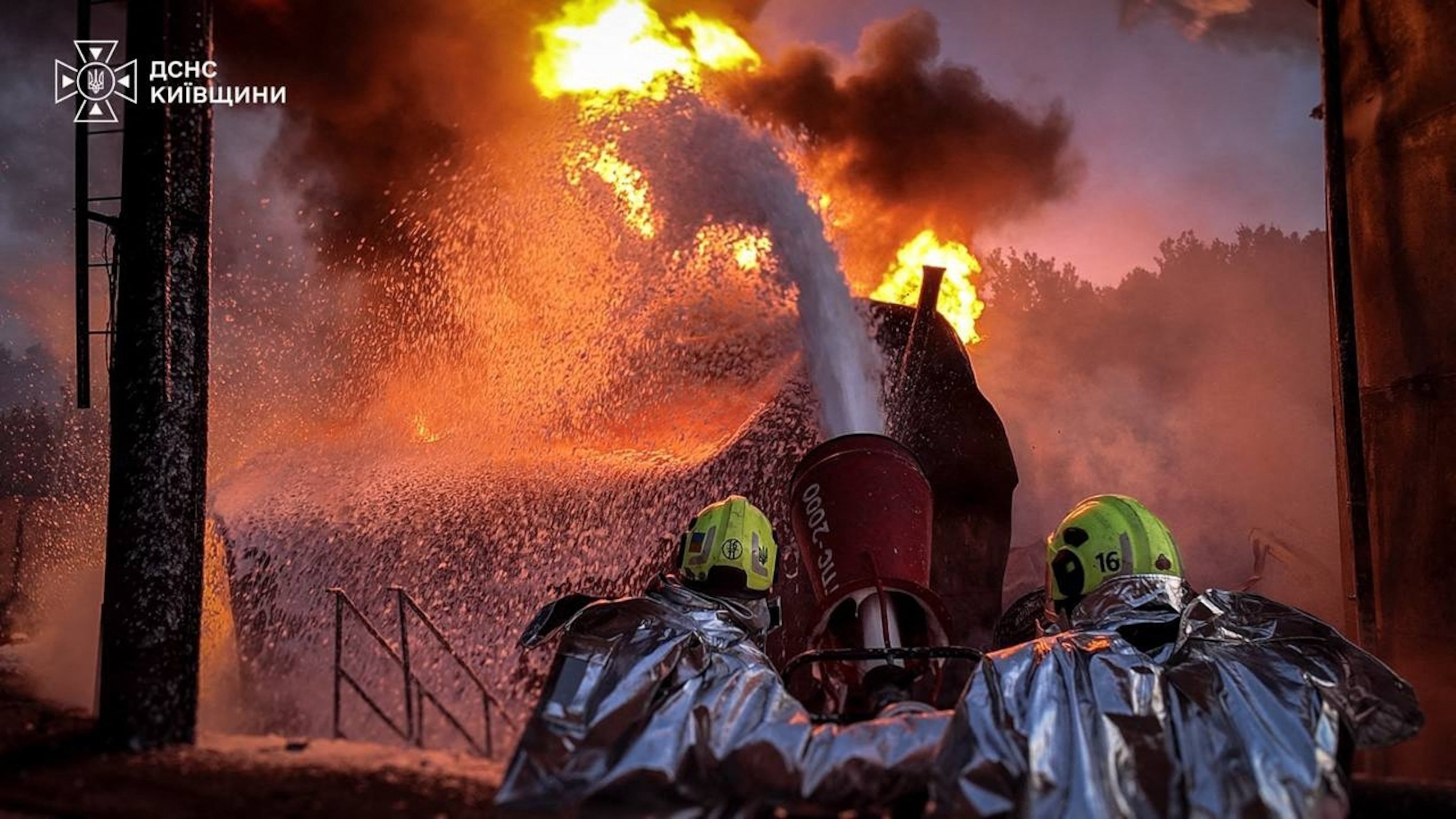 This handout photograph taken and released by the Ukrainian State Emergency Service on Sept. 6, 2026 shows rescuers working at the site of a Russian strike in Kyiv region.Handout/State Emergency Service of Ukraine