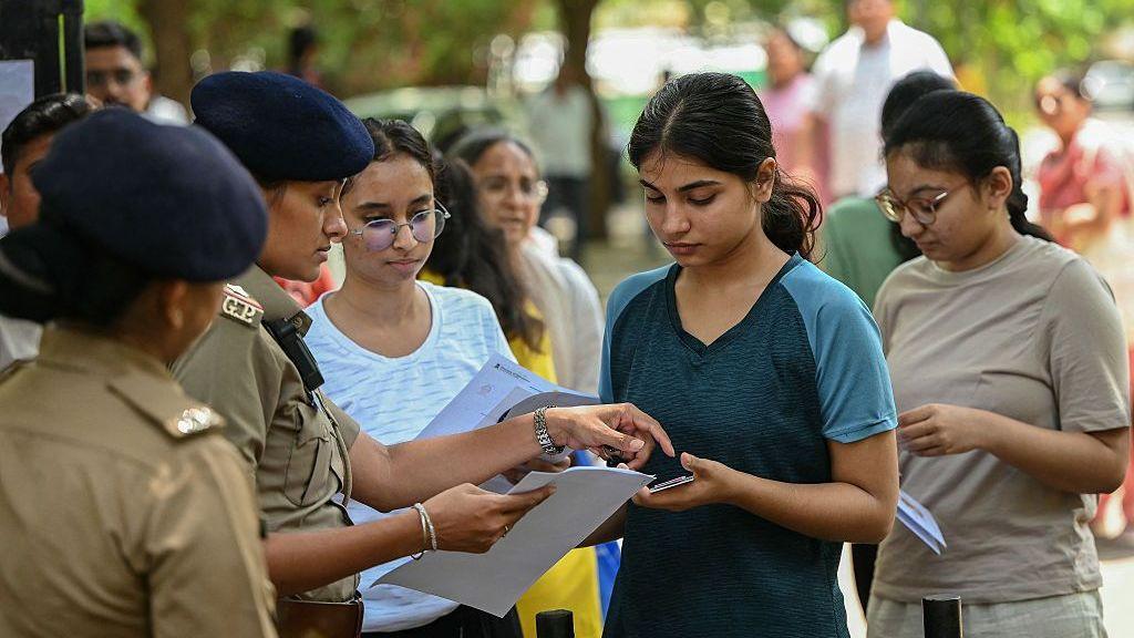 Image caption,More than two million students appeared for the NEET-UG retest