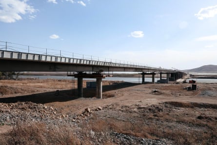 A newly built bridge connects Khasan in Russia’s far east and Tumangang in North Korea.Photograph: Ministry of Transport of the Russian Federation