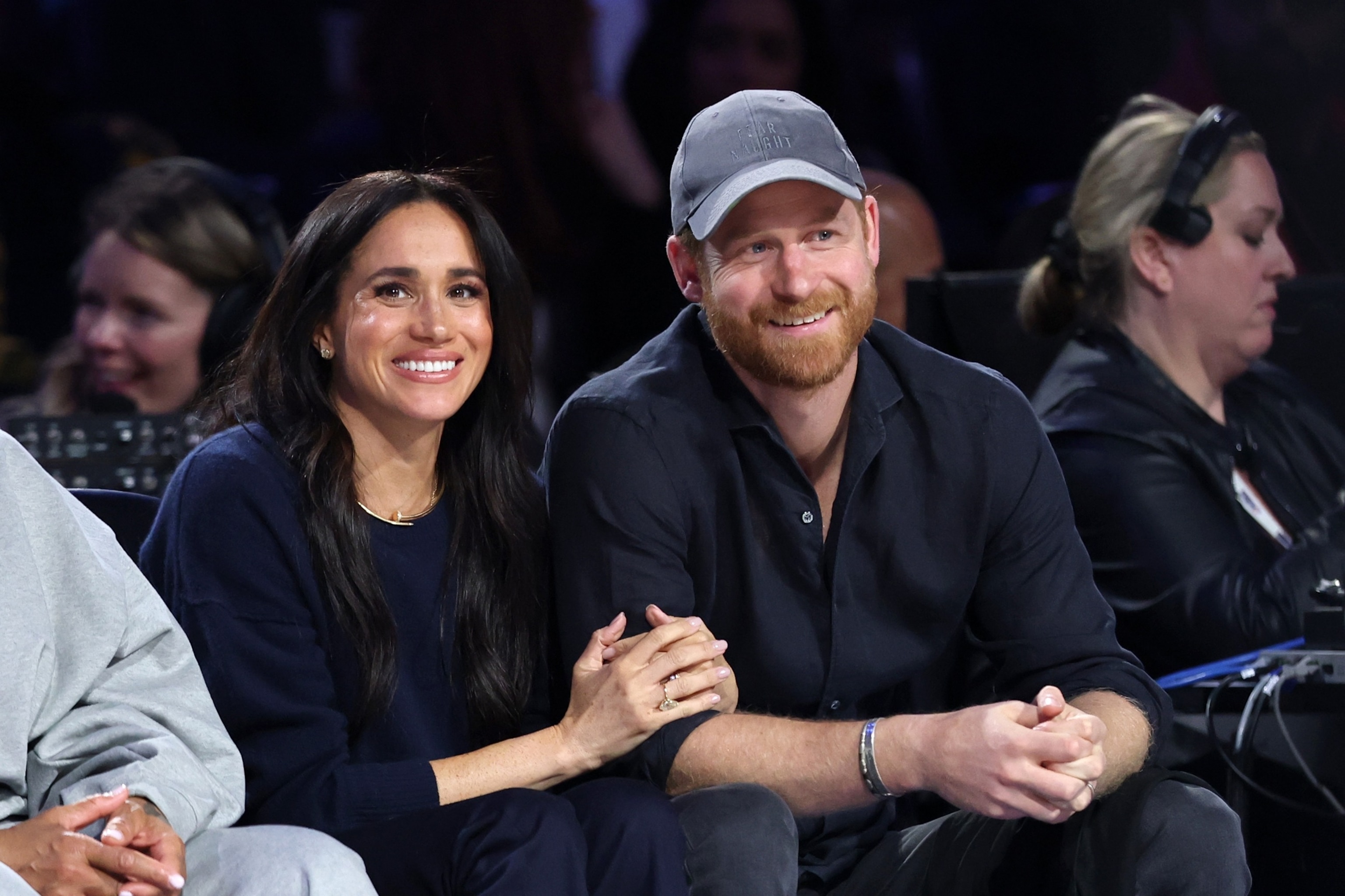 Meghan, Duchess of Sussex and Prince Harry, Duke of Sussex attend the 75th NBA All-Star Game at Intuit Dome, Feb. 15, 2026, in Inglewood, Calif.Ronald Martinez/Getty Images