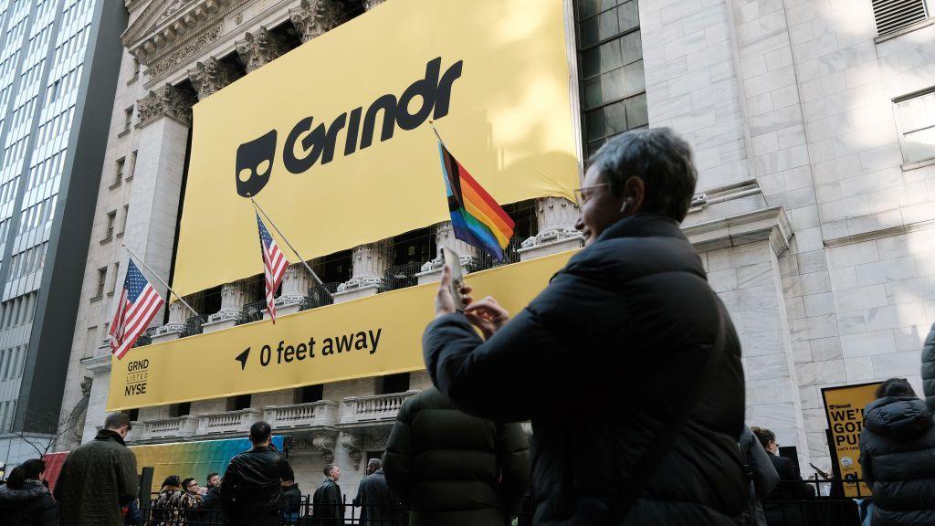 Image caption,Grindr became a publicly-listed company in 2022, two years after it was taken over by new owners