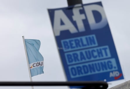 The AfD is polling second even in liberal Berlin, and leading polls nationwide.Photograph: Hannibal Hanschke/EPA