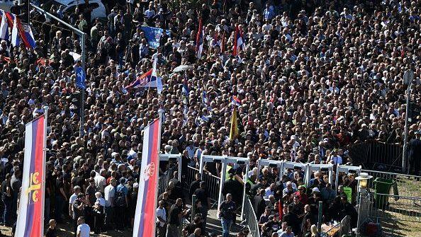 Image caption,Thousands took part in a public memorial on the day of the funeral ceremony