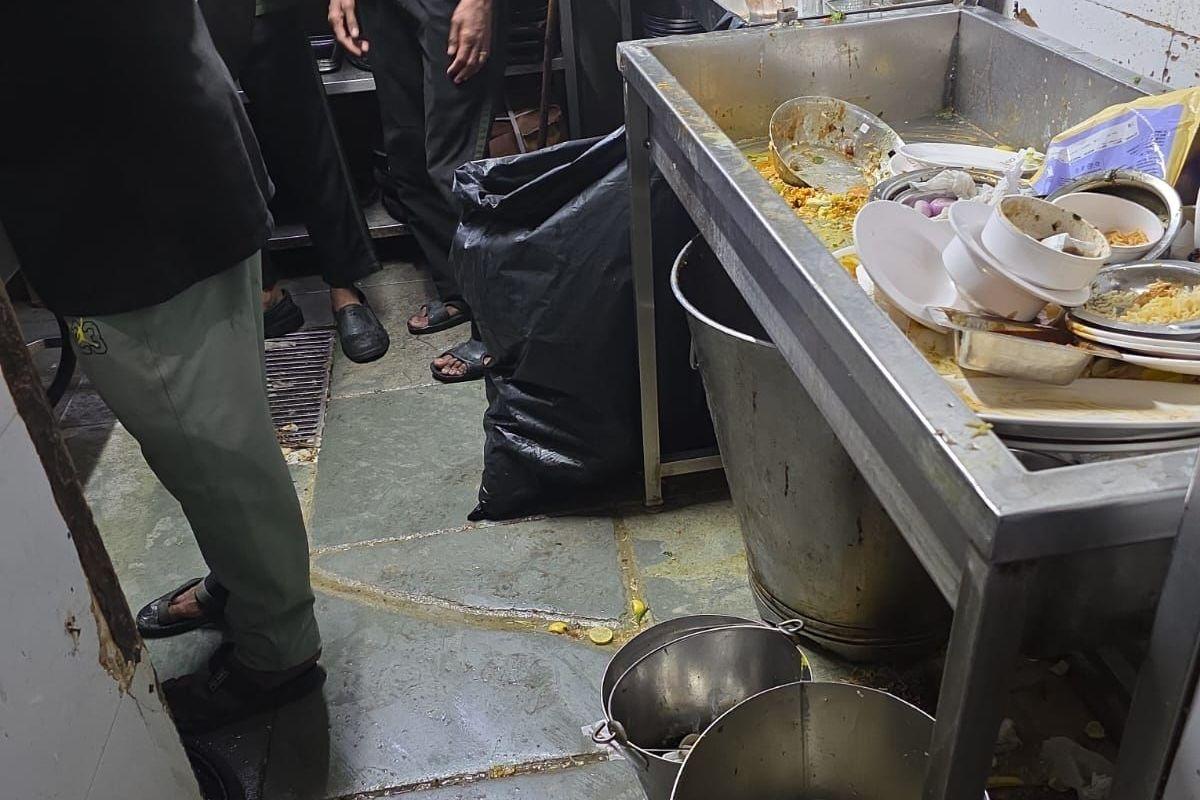 Image caption,A picture of one of the kitchens where Mundhe's team went for a raid