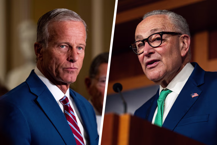John Thune and Chuck Schumer.Bloomberg via Getty Images; Getty Images