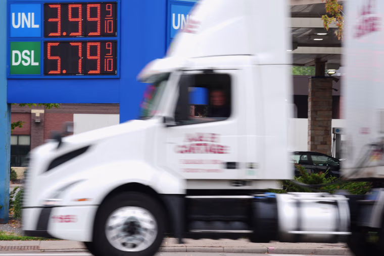 Diesel prices hit a record high Friday in the U.S.Ellen Schmidt / AP