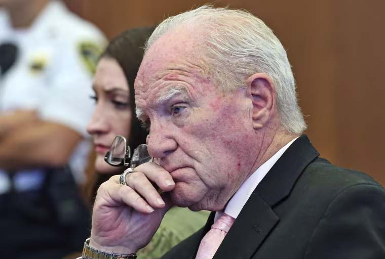 Reddington and Clancy listen to the judge Friday.,Greg Derr / Pool via The Patriot Ledger
