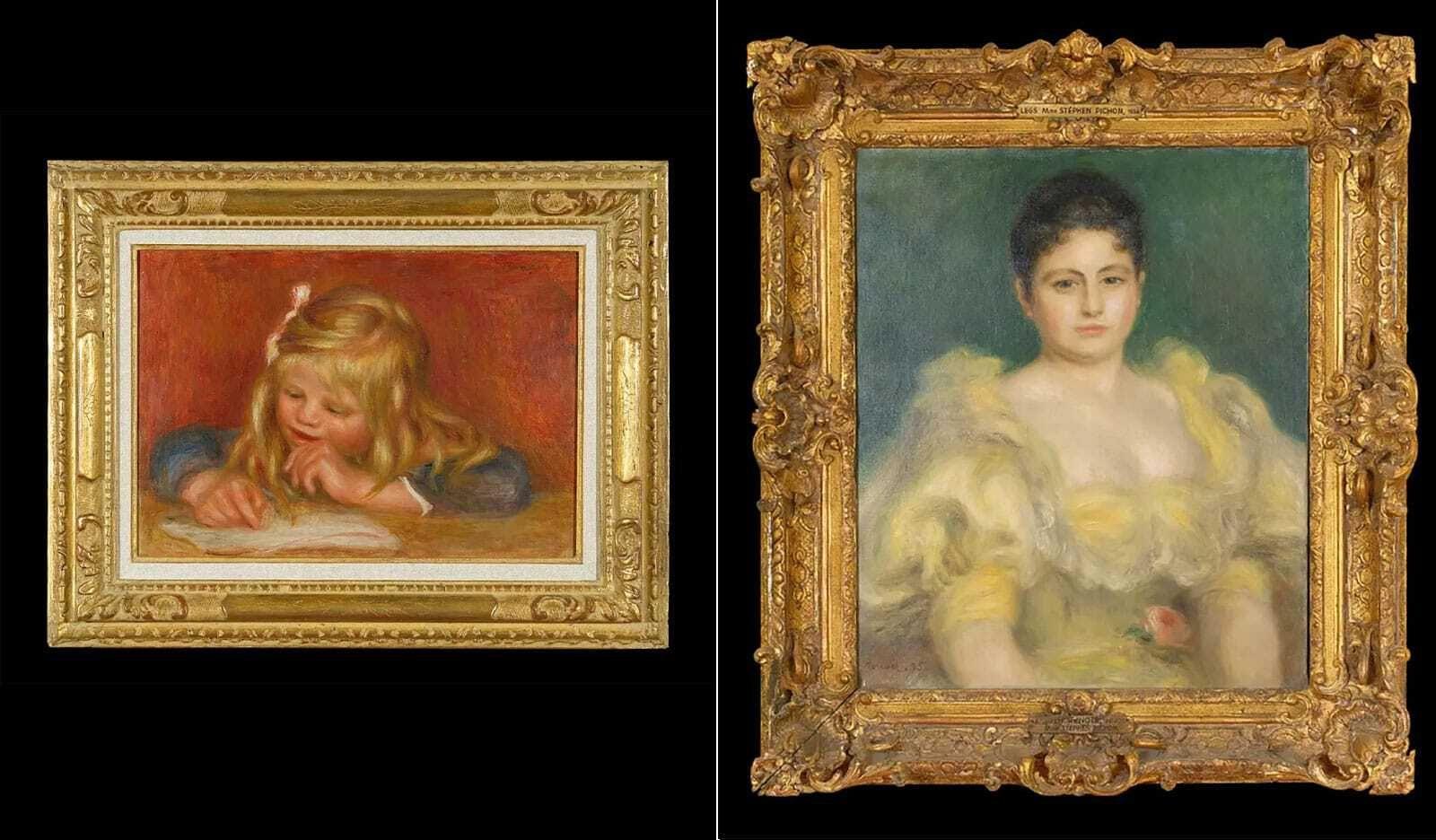 Image caption,The thieves droppedCoco LisantandPortrait of Madame Pichonwhen they fled - one was found hours later in the museum's garden