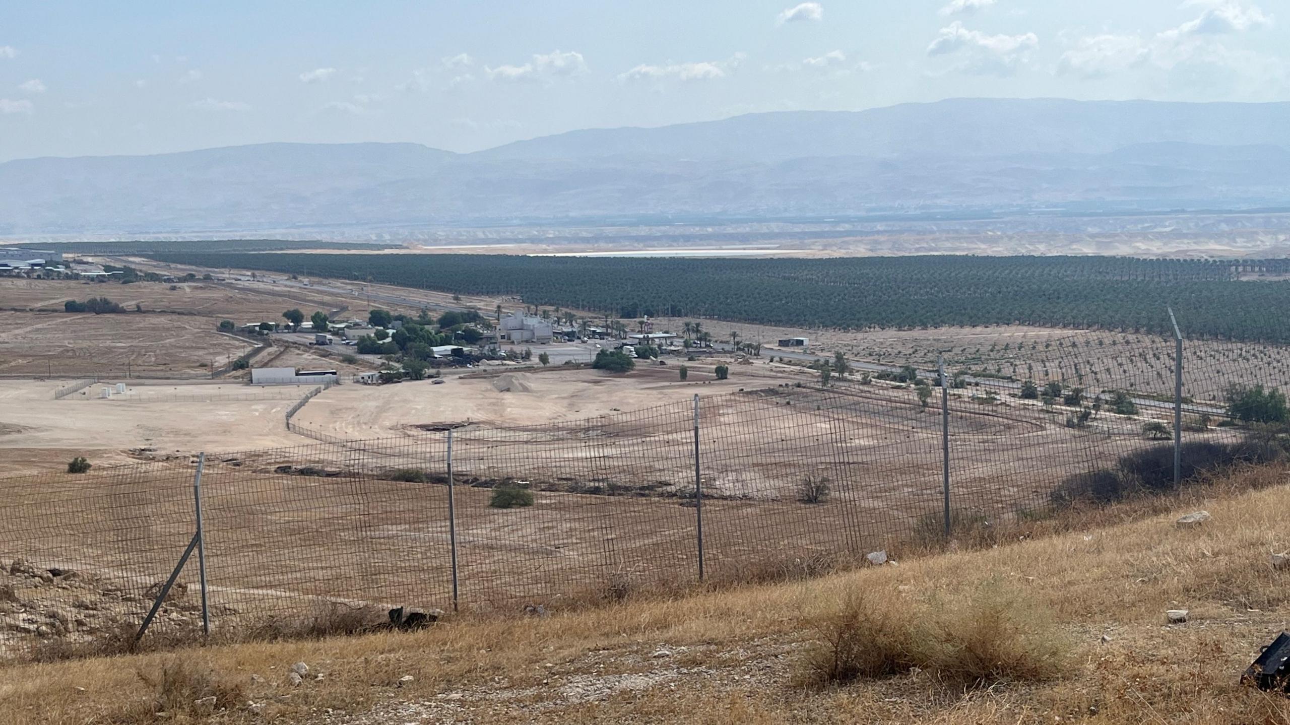 Image caption,The Jordan Valley is a fertile strip of land that comprises nearly 30% of the West Bank