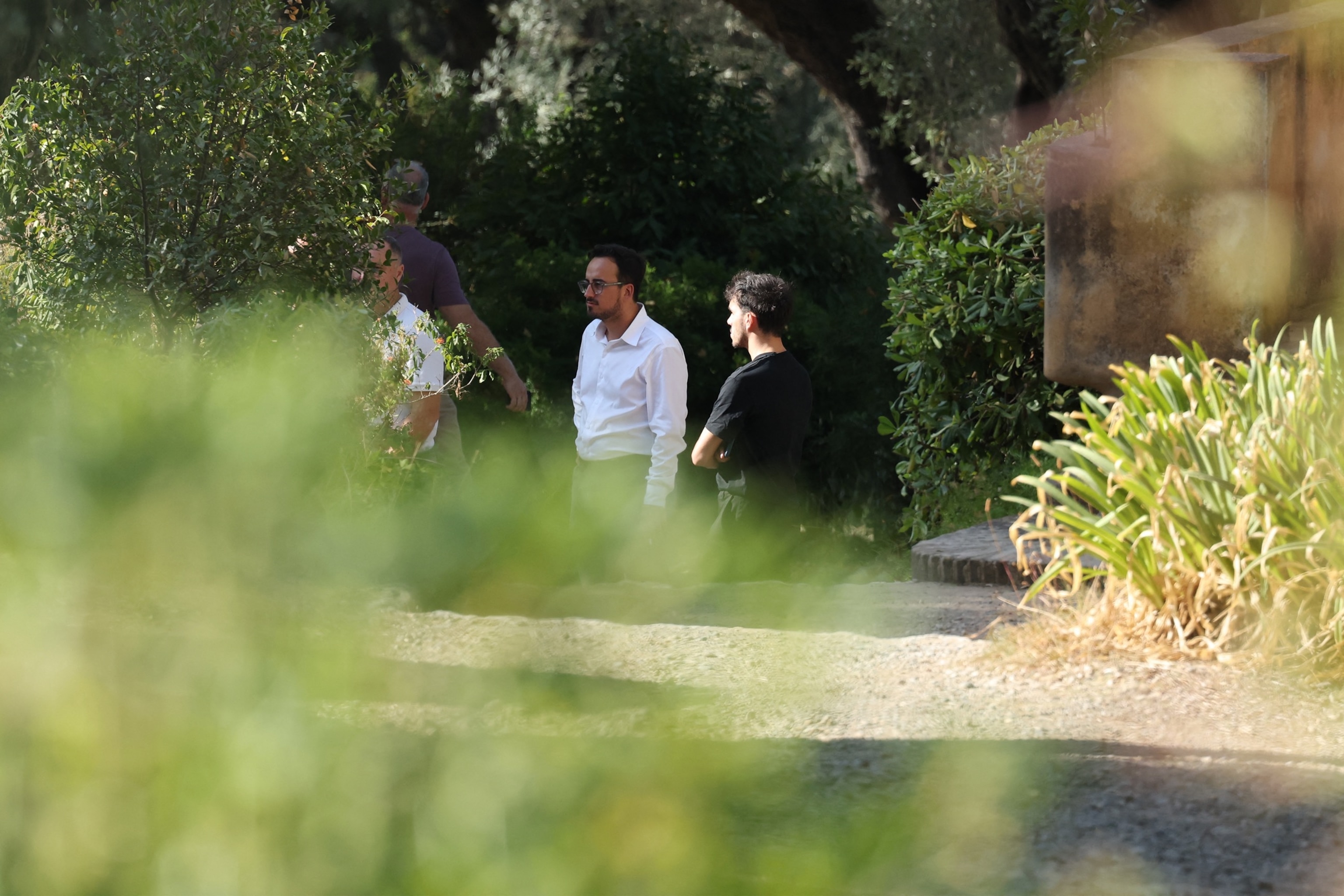 Rassemblement National (RN) Mayor of Cagnes-sur-Mer Bryan Masson walks in the garden of the Musee Renoir after four paintings, valued at nine million euros, were stolen from the museum in an early-morning break-in, with two suspects still at large, in Cagnes-sur-Mer on September 8, 2026.Valery Hache/AFP via Getty Images