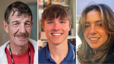 From left: Ian Coates, Barnaby Webber and Grace O'Malley-Kumar.Photograph: Nottinghamshire police/PA